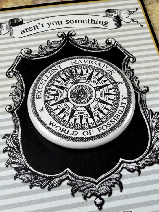 P. Flynn Design Jewelry - P. Flynn Design "Excellent Navigator" Compass Pin | Handmade in Portland, Oregon